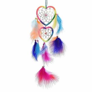 Lapač snů Rainbow hearts - cca 50 cm