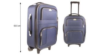 Látkový kufr modrý varianta 6