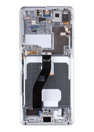LCD + dotyk + přední kryt pro Samsung Galaxy S21 Ultra, phantom silver