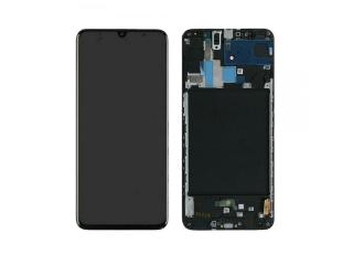 LCD + dotyk + rámeček pro Samsung Galaxy A70, black