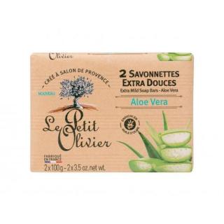 Le Petit Olivier Aloe Vera Extra Mild Soap 200 g tuhé mýdlo pro ženy