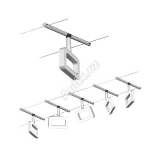 LED lankový systém Frame základní sada 5x4,8W 3000K 230/12V matný chrom/chrom - PAULMANN