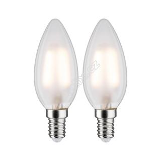 LED svíčka 3 W E14 mat teplá bílá 2ks-sada 285.36 - PAULMANN