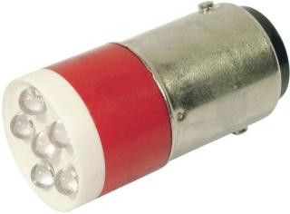 LED žárovka BA15d CML, 18640350C, 24 V, 1260 mcd, červená