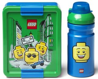LEGO Iconic Boy svačinový set láhev a box - modrá/zelená
