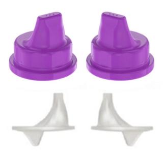 LIFE FACTORY Sippy Caps Set of 2, grape