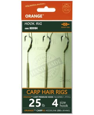Life orange návazce carp hair rigs s1 14 cm 3 ks - 8 15 lb