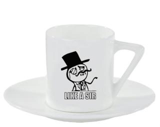 Like a sir Espresso hrnek s podšálkem 100ml