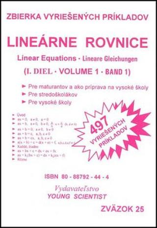 Lineárne rovnice I.diel - Marián Olejár, Iveta Olejárová