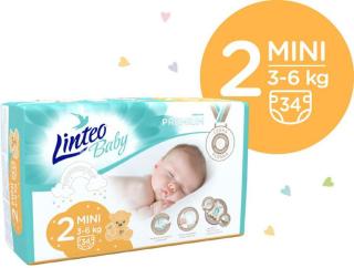 LINTEO BABY Premium Pleny jednorázové 2 MINI  136 ks