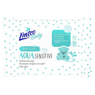 LINTEO Baby Vlhčené ubrousky Aqua 10 ks