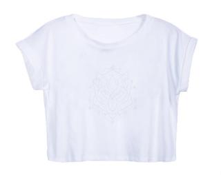 Liška v geometrii Dámské tričko Organic Crop Top