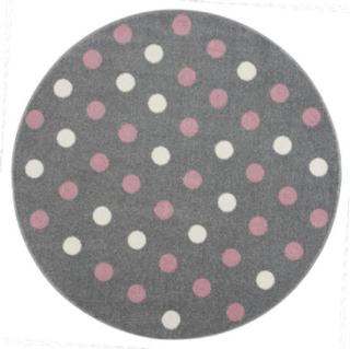 LIVONE Happy Rugs Dětský koberec BUBBLE S Round Grey Pink 133 cm