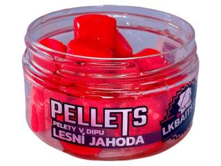 LK Baits Pelety v dipu Lesní Jahoda 60g - 17mm