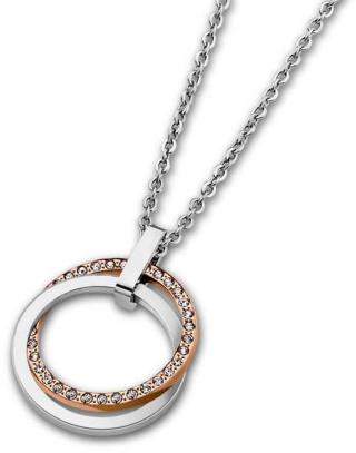 Lotus Style Ocelový náhrdelník s krystaly LS1780-1/2