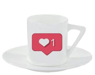 Love Espresso hrnek s podšálkem 100ml