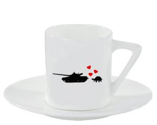 Love tank Espresso hrnek s podšálkem 100ml