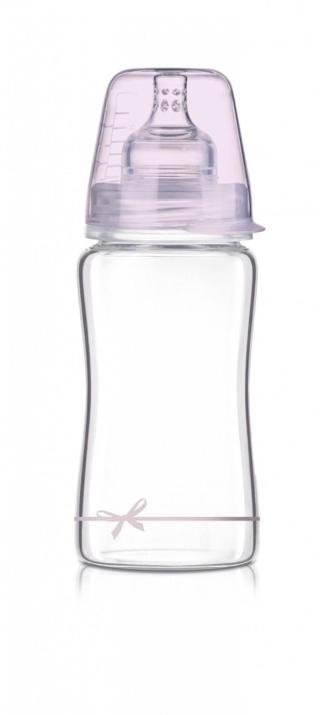 LOVI Lahev skleněná 250 ml BABY SHOWER holka