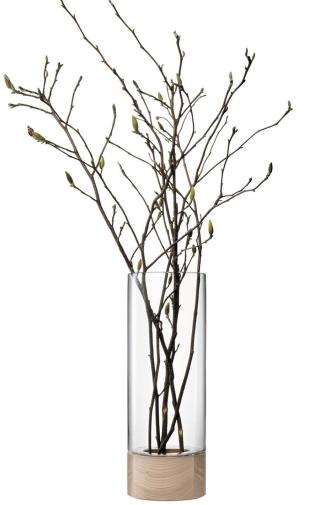 LSA Lotta váza/svícen jasan/čiré sklo, 62cm