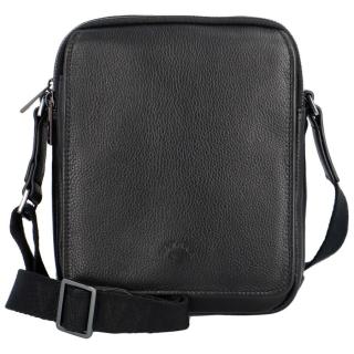 Luxusní pánská kožená crossbody taška Katana Romeno, černá