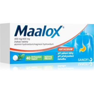 Maalox Maalox 400 mg tablety ke zmírnění příznaků pálení žáhy 40 tbl