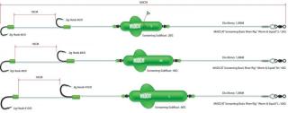 Madcat Hotový Návazec Screaming Basic River Rigs "Worm & Squid" Velikost: S-20 g