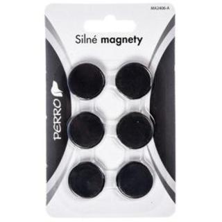 Magnety 24mm 6ks černé