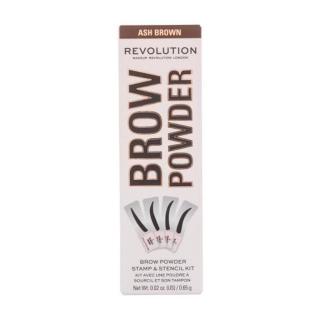 Makeup Revolution London Brow Powder Stamp & Stencil 0,65 g pudr na obočí pro ženy Ash Brown