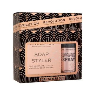 Makeup Revolution London Soap Styler+ Duo dárková kazeta mýdlo na obočí Soap Styler 5 g + sprej na obočí Soap Styler Brow Activation Spray 50 ml W
