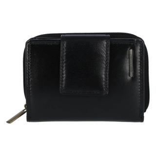 Malá a praktická dámská kožená peněženka Lili, černá