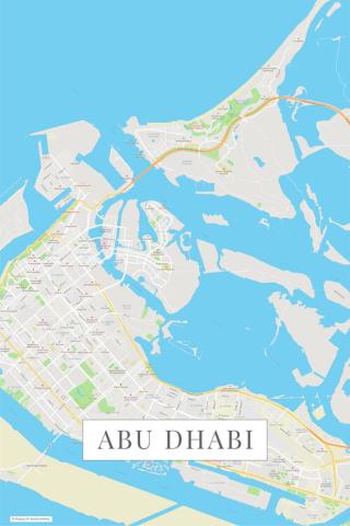 Mapa Abu Dhabi color,