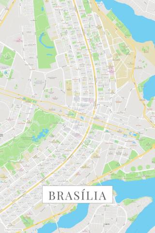 Mapa Brasilia color,