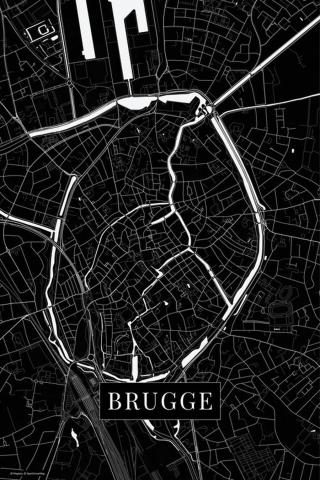 Mapa Brugge black,