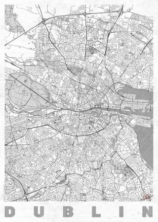 Mapa Dublin, Hubert Roguski,