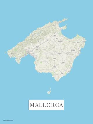 Mapa Mallorca color,