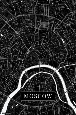 Mapa Moscow black,