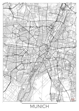 Mapa Munich, Hubert Roguski,