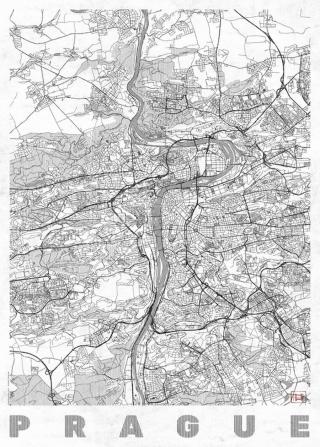 Mapa Prague, Hubert Roguski,