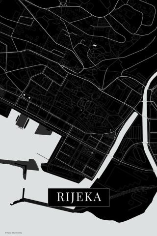 Mapa Rijeka balck,