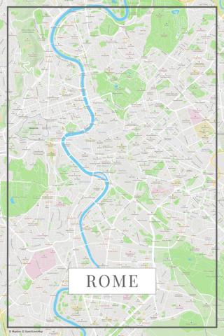 Mapa Rome color,