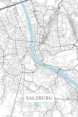 Mapa Salzburg white,