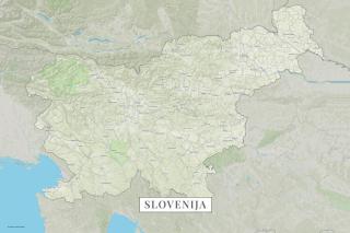 Mapa Slovenija color,