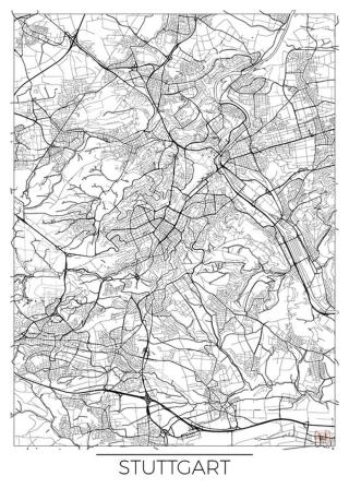 Mapa Stuttgard, Hubert Roguski,