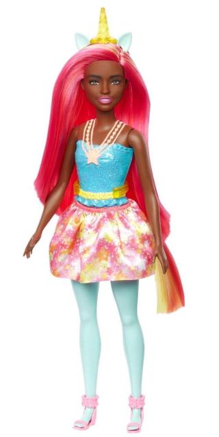 Mattel Barbie Kouzelná víla Jednorožec - růžové vlasy HGR18 - rozbaleno