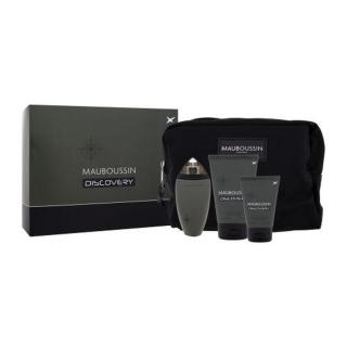 Mauboussin Discovery dárková kazeta parfémovaná voda 100 ml + sprchový gel 100 ml + balzám po holení 50 ml + kosmetická taštička pro muže