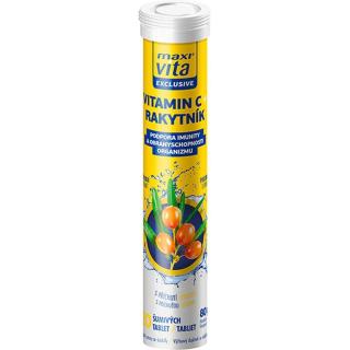 Maxi Vita Exclusive Vitamín C + Rakytník šumivé tablety pro podporu imunitního systému 20 ks
