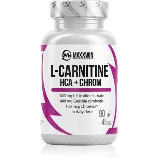 Maxxwin L-Carnitine + HCA + Chrom kapsle pro podporu spalování tuků 90 cps