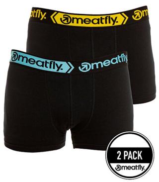 Meatfly 2 PACK - pánské boxerky Balboa Double pack Black XXL