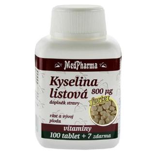 MEDPHARMA Kyselina listová 800 mg 107 tablet