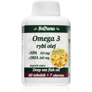 MedPharma Omega 3 rybí olej Forte tobolky pro normální činnost srdce a mozku 67 ks